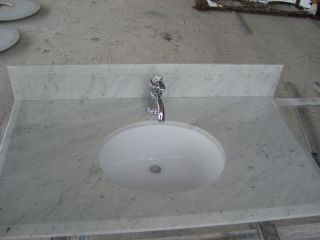 White Bianco Carrara Marble Vanity tops