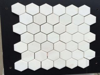 Bianco Dolomiti Hexagon Marble Mosaic