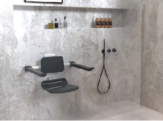 Oceanwell Foldable Wall Hung Shower Seat: Durable, Ergonomic & Customizable for Commercial Projects
