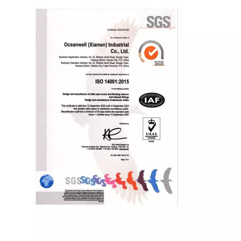Oceanwell Achieves ISO 14000 Environmental Certification