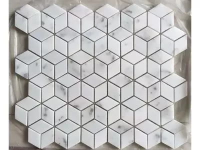 cube carrara white mosaic