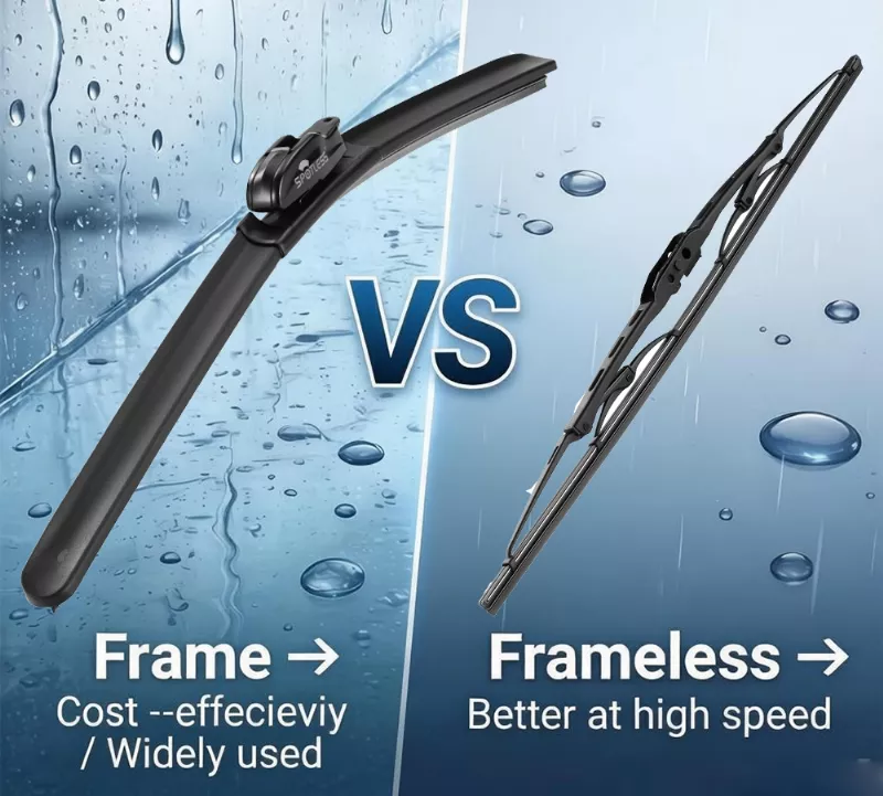 Comparison of Frameless and Metal Frame Wiper Blades