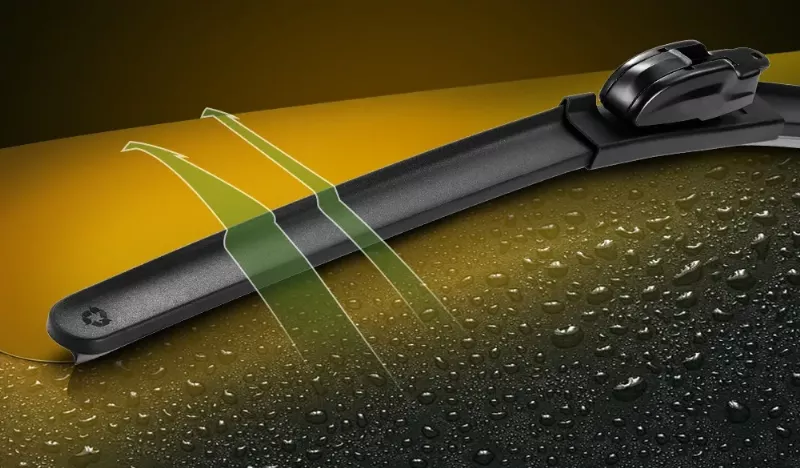 tpe spoiler aerodynamic airflow wiper blade high speed stability anti lift universal flat wiper blades