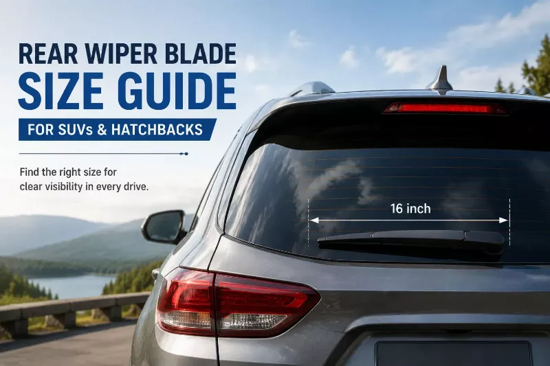 Hatchback rear wiper blade size guide for replacement and size selection