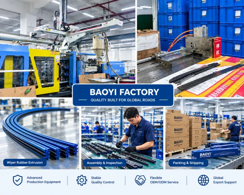 BAOYI wiper blade factory ensuring stable supply chain for distributors