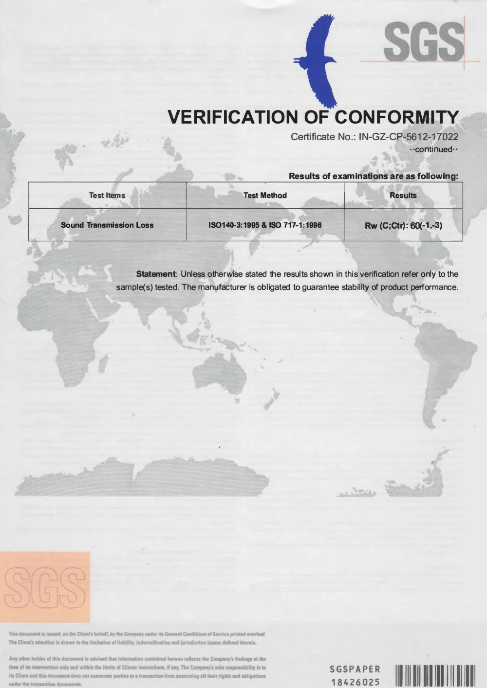 ZJT-SGS certificate-Sound transmission loss-2024 - 180mm-2