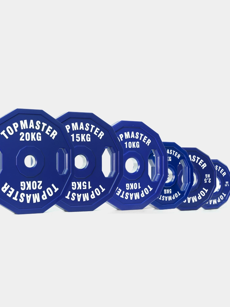 12-SIDED URETHANE GRIP PLATE-BLUE-1.25-20KG
